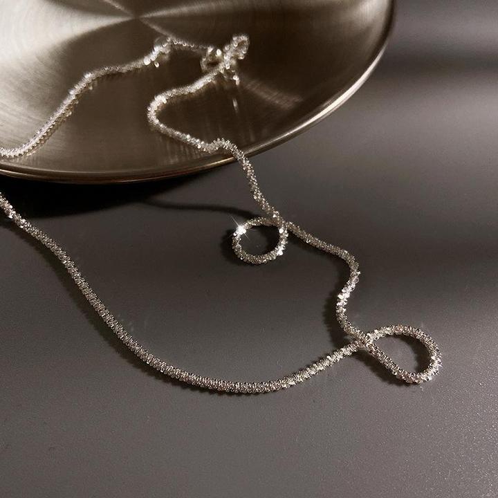 Celestial Double Chain Silver Necklace for Women