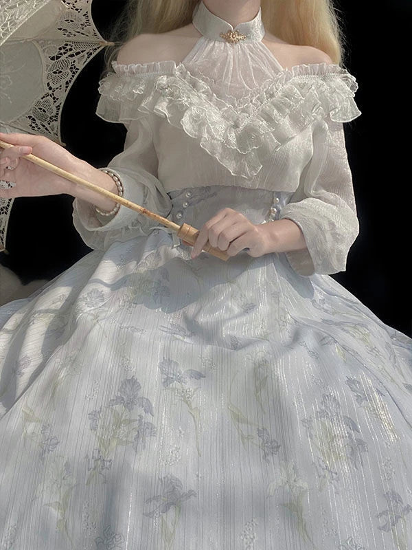 Belle Époque-Inspired Elegance Midi Dress