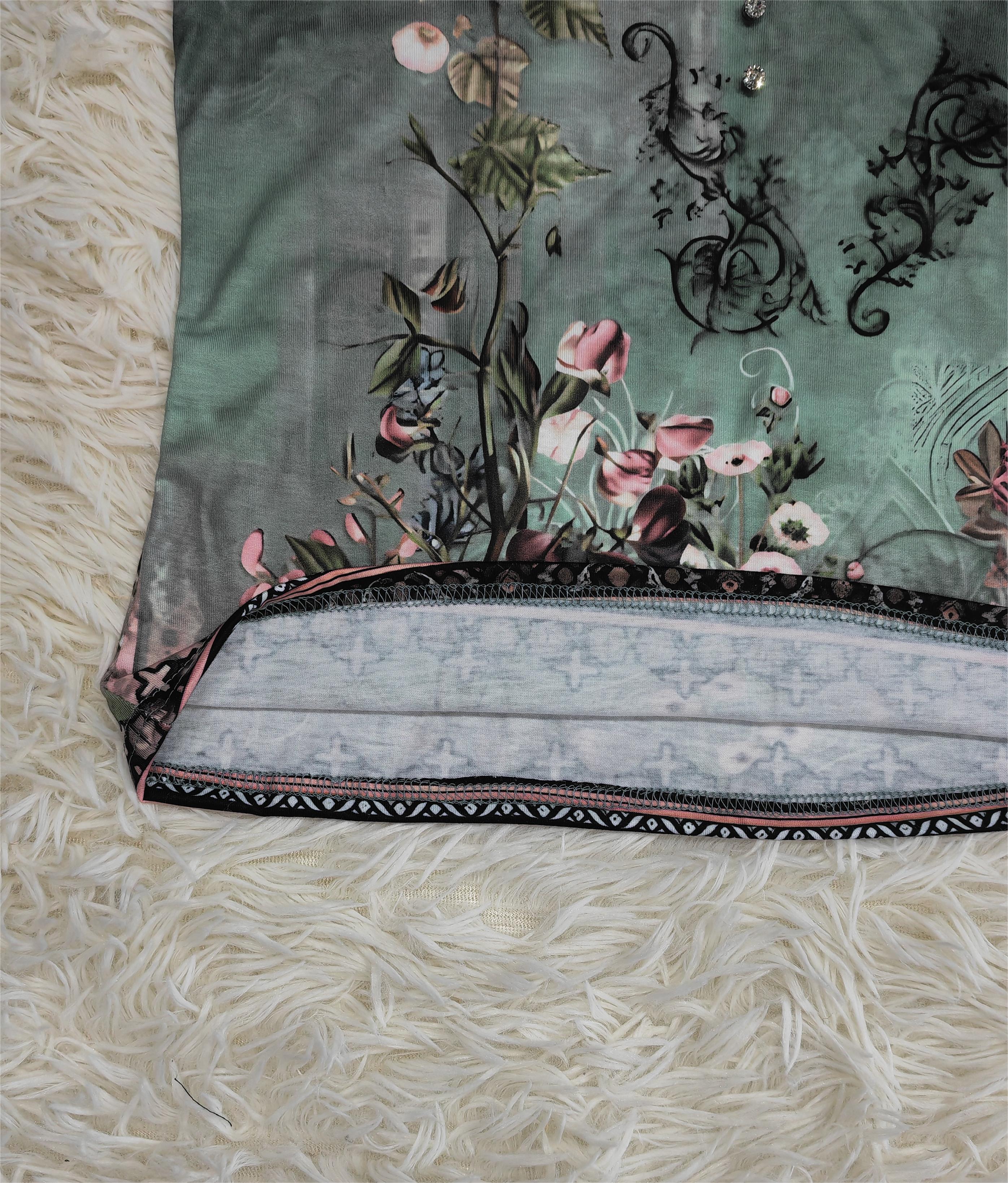 Floral Print Watercolor Sleeveless Blouse