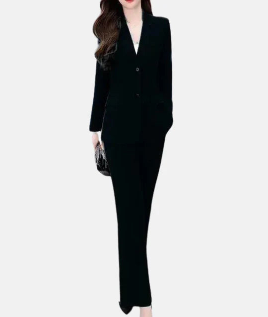 Chic Tailored Blazer and Elegant Trouser Suit Set