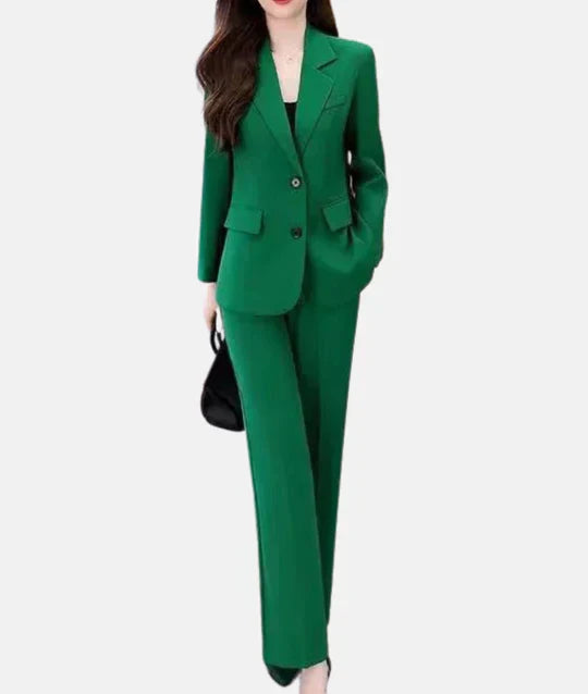 Chic Tailored Blazer and Elegant Trouser Suit Set