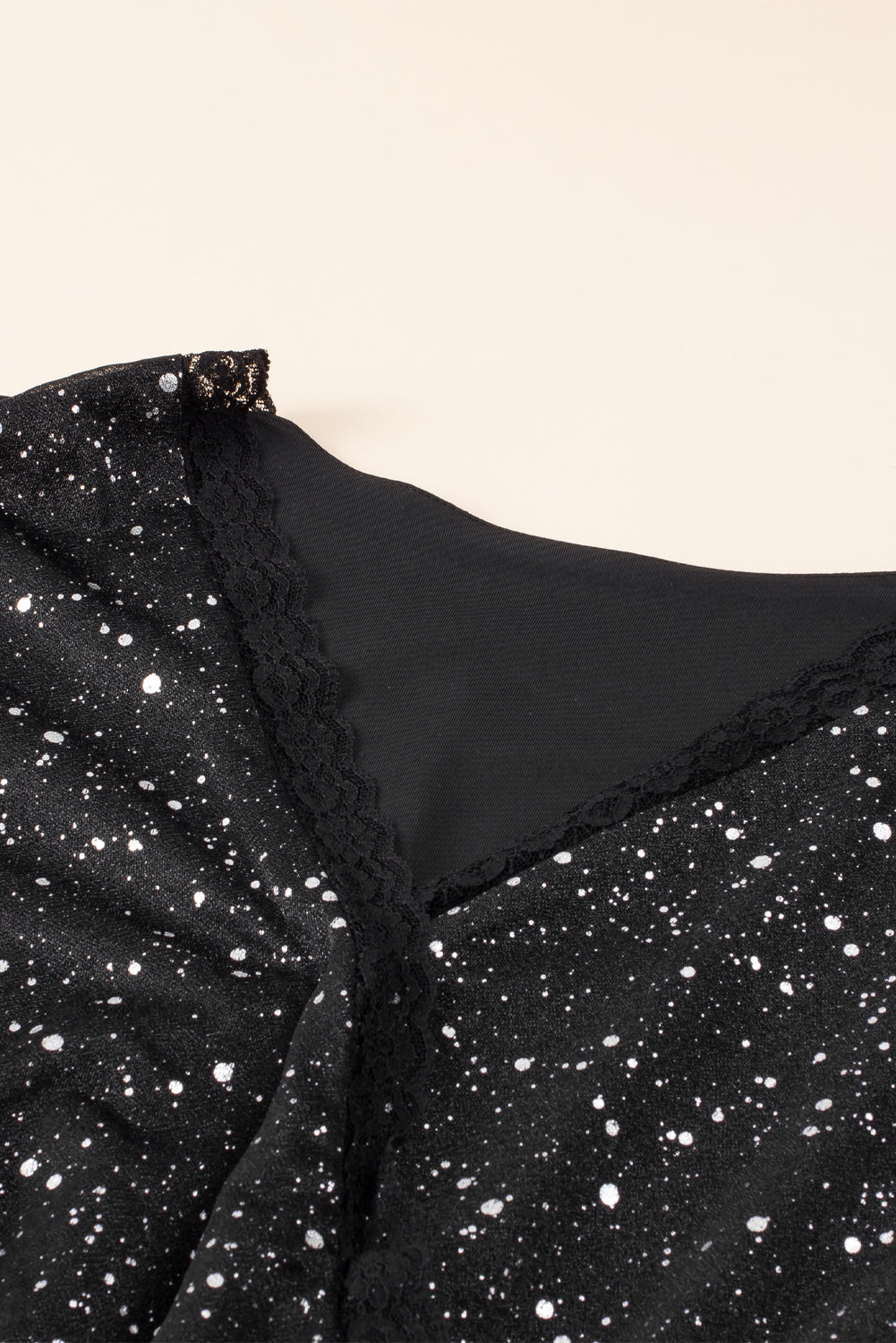 Chic Black Glitter Dress Featuring a Trendy Mesh Overlay