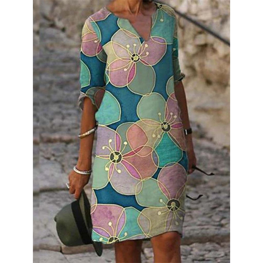 Delightful Floral Pattern Dress