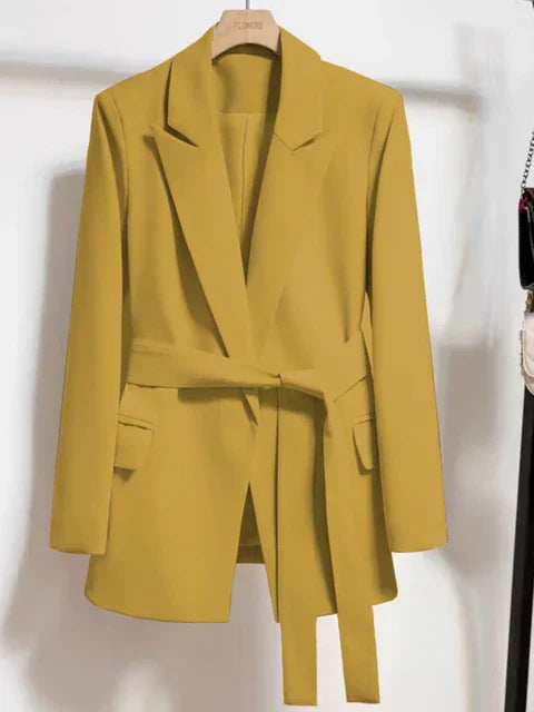 Emilia Pocketed Blazer with Waist Belt