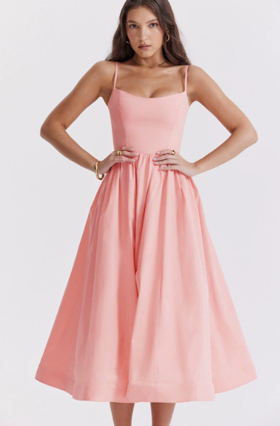 Chic Midi Dress Featuring Elegant Back Lacing