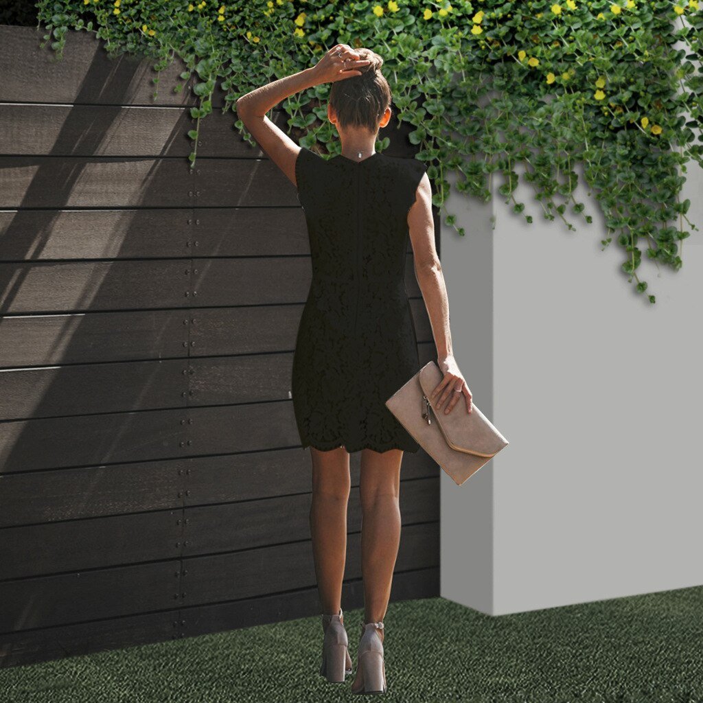 Chic Lace Evening Gown