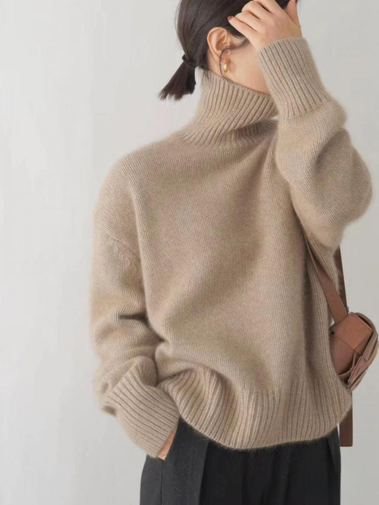 Chic Women's Knit Turtleneck Sweater