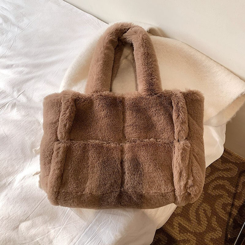 Dante Plush Handbag: Stylish Winter Essential for Women