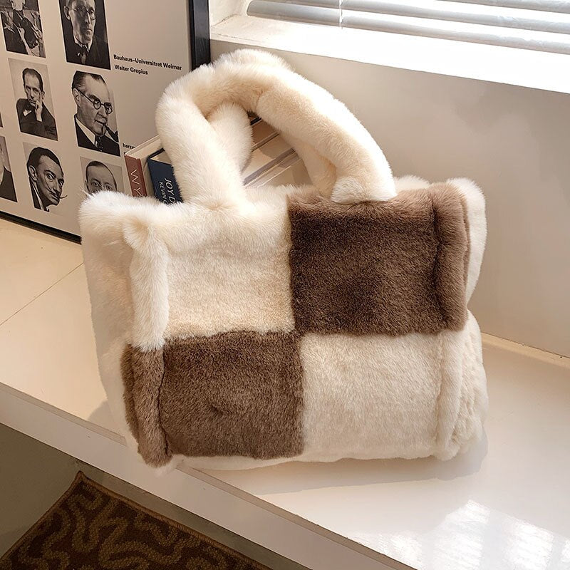 Dante Plush Handbag: Stylish Winter Essential for Women