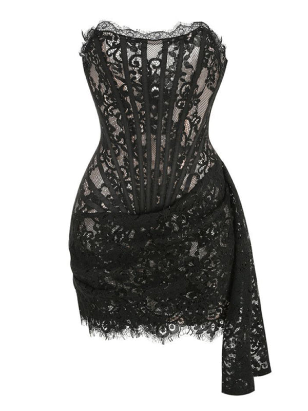 Chic Lace Corset Mini Dress